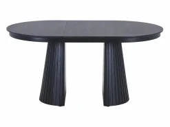 Vente-unique Mesa de comedor extensible de 4 a 10 personas chapa de fresno - - LATSURY Negro