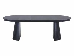 Vente-unique Mesa de comedor extensible de 4 a 10 personas chapa de fresno - - LATSURY Negro