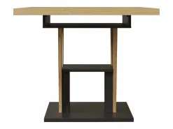 Merax Mesa Extensible|Mesa De Comedor|Mesa de comedor extensible para 6 personas - 110/140 x 80 x 75 cm - para cocina y salón - MDF + metal - natural