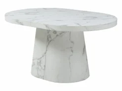 Mesa de comedor extensible de 6 a 12 personas en MDF - Efecto mármol - CLOEVA^Vente-unique New