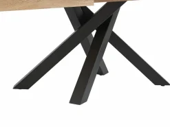 Vente-unique Mesa de comedor extensible 6 a 10 comensales de MDF - Natural y negro - CATONAV Color natural claro Clearance
