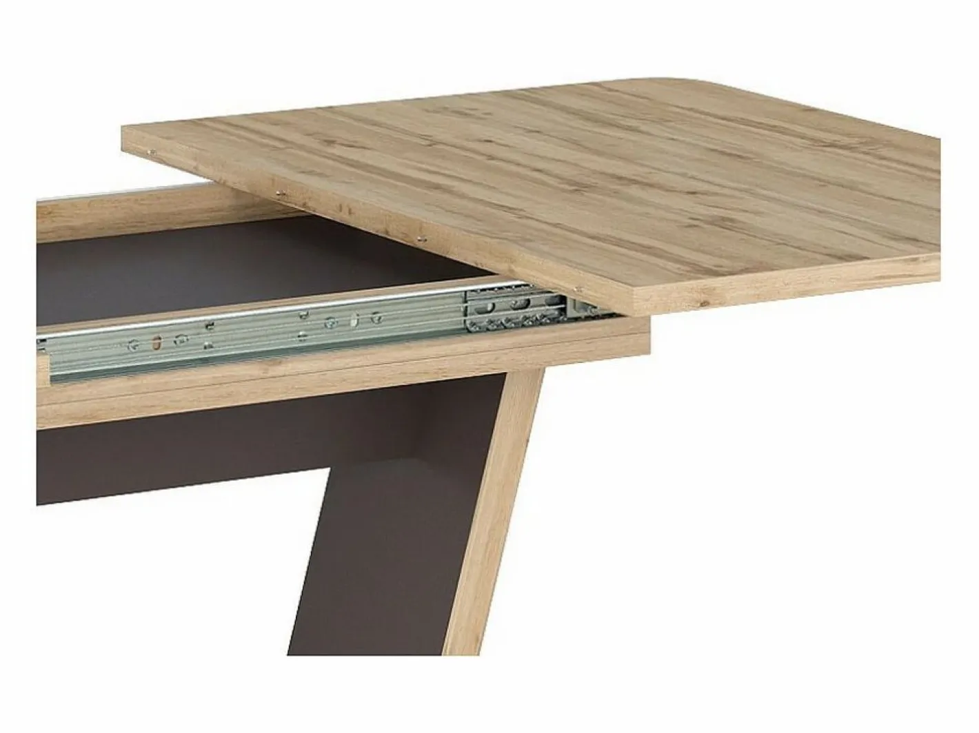 MSO Mesa Extensible|Mesa de comedor extensible Wotan roble y marrón Lewis