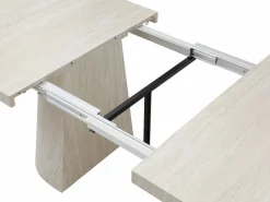 Vente-unique Mesa de comedor extensible para 6 a +12 personas en MDF - Efecto travertino - CLOEVA Beige Online