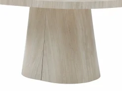 Vente-unique Mesa de comedor extensible para 6 a +12 personas en MDF - Efecto travertino - CLOEVA Beige Online