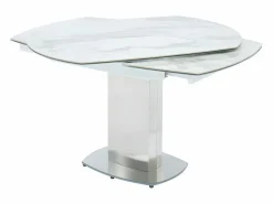 Vente-unique Mesa Extensible|Mesa De Comedor|Mesa de comedor extensible. Cerámica y acero. TALICIA