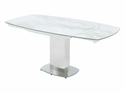 Vente-unique Mesa Extensible|Mesa De Comedor|Mesa de comedor extensible. Cerámica y acero. TALICIA