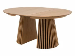 Vente-unique Mesa de comedor extensible 4 a 8 personas de roble - Natural - CARMIZA Color natural claro Outlet