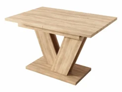 Mesa de comedor extensible - 140/180 x 80 x 75,5 cm - para 4 a 6 personas - Patas en forma de V - estilo minimalista - MDF - natural^Merax Hot