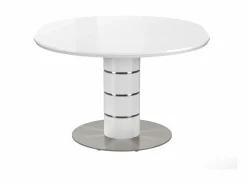 Mesa de comedor extensible - 4 a 6 plazas - MDF y metal - Lacado - CUSCO^Vente-unique Best