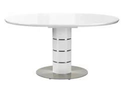 Mesa de comedor extensible - 4 a 6 plazas - MDF y metal - Lacado - CUSCO^Vente-unique Best