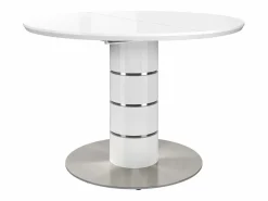 Mesa de comedor extensible - 4 a 6 plazas - MDF y metal - Lacado - CUSCO^Vente-unique Best