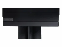 Vente-unique Mesa de comedor extensible para 4 a 6 personas de cerámica, MDF y metal - Efecto mármol y antracita - ZALYRA Blanco Online