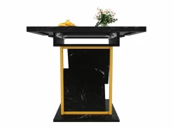 Merax Mesa de comedor extensible para 6 personas - 110/140 x 80 x 76 cm - para comedores y cocinas - MDF + metal - Negro Online