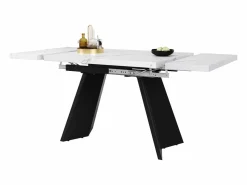 Mesa de comedor extensible 99-159 x 74 cm - 6 a 8 personas - en MDF - + Negro^ModernLuxe Sale