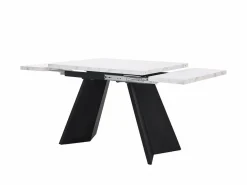 Mesa de comedor extensible 99-159 x 74 cm - 6 a 8 personas - en MDF - + Negro^ModernLuxe Sale