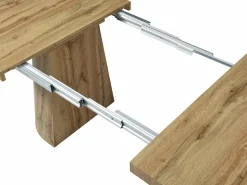 Vente-unique Mesa Extensible|Mesa De Comedor|Mesa de comedor extensible para 6 a 12 personas en MDF - Natural Claro - CLOEVA