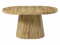 Vente-unique Mesa Extensible|Mesa De Comedor|Mesa de comedor extensible para 6 a 12 personas en MDF - Natural Claro - CLOEVA