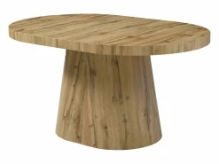 Vente-unique Mesa Extensible|Mesa De Comedor|Mesa de comedor extensible para 6 a 12 personas en MDF - Natural Claro - CLOEVA