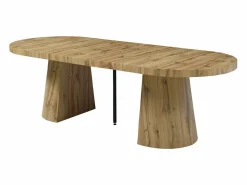 Vente-unique Mesa Extensible|Mesa De Comedor|Mesa de comedor extensible para 6 a 12 personas en MDF - Natural Claro - CLOEVA