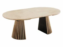 Mesa de comedor Grove redonda extensible nordish 76x120-160-200x120 cm^ADEC Online