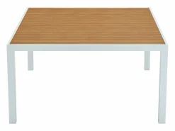 Mesa de comedor jardín aluminio polywood L.140cm + 8 sillas natural claro MACILA^MYLIA Best