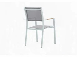 Mesa de comedor jardín aluminio polywood L.140cm + 8 sillas natural claro MACILA^MYLIA Best