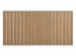 MYLIA Mesa de comedor jardín extensible aluminio poliwood L.170/230 cm - Natural claro - MACILA Blanco Outlet