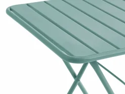 Mesa de comedor jardín plegable de metal - mesa de 60 cm y 2 sillas plegables -^MYLIA