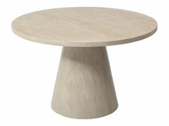 Vente-unique Mesa de comedor para 4 personas en MDF - Efecto travertino topo - LARIOZA de Pascal Morabito Beige Hot