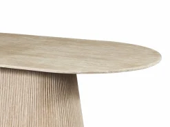 Vente-unique Mesa de comedor para 8 personas de mármol artificial - Efecto travertino - TIFULI Beige Online