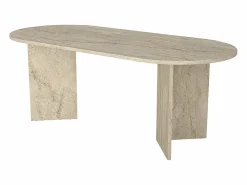 Mesa de comedor para 8 personas - Efecto travertino - TOPANIA^Vente-unique Sale