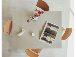 Mesa de comedor rectangular tablero laminado de 3cm taupe 90x120cm^ Outlet