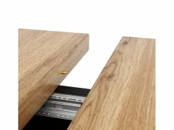 Mesa de comedor rectangular - Mesa de comedor con espacio de almacenamiento y tablero de madera - retráctil - para cocina y sala de estar^ Outlet