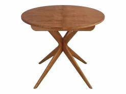 Mesa Extensible|Mesa de comedor redonda extensible 90cm Jubi Roble