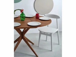 Mesa Extensible|Mesa de comedor redonda extensible 90cm Jubi Roble