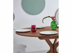 Mesa Extensible|Mesa de comedor redonda extensible 90cm Jubi Roble