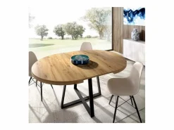 Mesa De Comedor Redonda Extensible Diseño Industrial Edison^Befara Discount