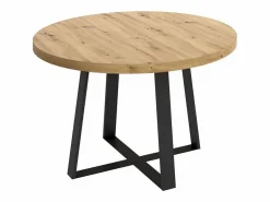 Mesa De Comedor Redonda Extensible Diseño Industrial Edison^Befara Discount