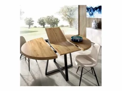 Mesa De Comedor Redonda Extensible Diseño Industrial Edison^Befara Discount