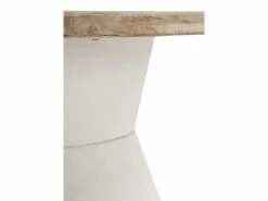 Mesa De Comedor|Mesa de comedor redonda en madera de abeto y base de poliresina blanca