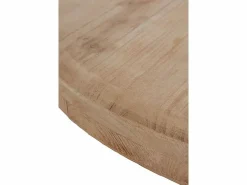 Mesa De Comedor|Mesa de comedor redonda en madera de abeto y base de poliresina blanca