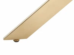 Mesa de comedor redonda para 2 personas de vidrio templado y metal dorado - Transparente - COSIMA^Vente-unique Outlet