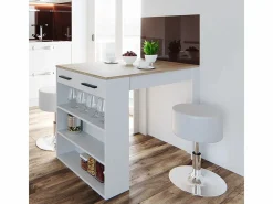 Mesa de comedor sonoma/blanco 67x100x77.5 repose^Vicco New