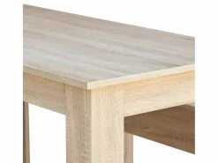 Mesa de comedor y bancos 3 piezas madera ingeniería roble^vidaxl Clearance