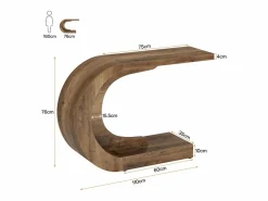 Tribesigns Consola|Mesa de consola, Mesa de comedor vintage, 110 x 35 x 75 cm, Mueble de consola para la entrada