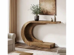 Tribesigns Consola|Mesa de consola, Mesa de comedor vintage, 110 x 35 x 75 cm, Mueble de consola para la entrada