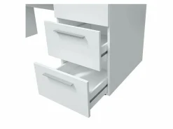 Loungitude Mesa de despacho con 3 cajones Theon Blanco New