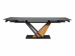 MSO Mesa Extensible|Mesa De Comedor|Mesa de diseño extensible Viro 180-240cm efecto metal y mármol