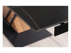 MSO Mesa Extensible|Mesa De Comedor|Mesa de diseño extensible Viro 180-240cm efecto metal y mármol
