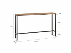 Mesa de Entrada Recibidor Mesa de Consola 120 x 65 x 20 cm FSB19-N ES^Sobuy
